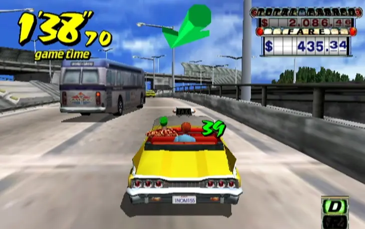 La historia de Crazy Taxi en línea y fuera de línea